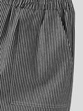 Mens Striped Side Pockets Elastic Waist Shorts SKUK56859