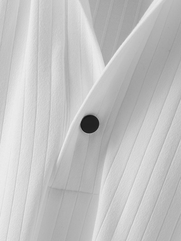 Mens Solid Knit Textured Short Sleeve T Shirt Skuk54544 Incerunmen