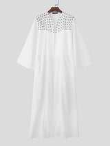 Men's Studded Tassel Flared Sleeve Cardigan SKUL47935