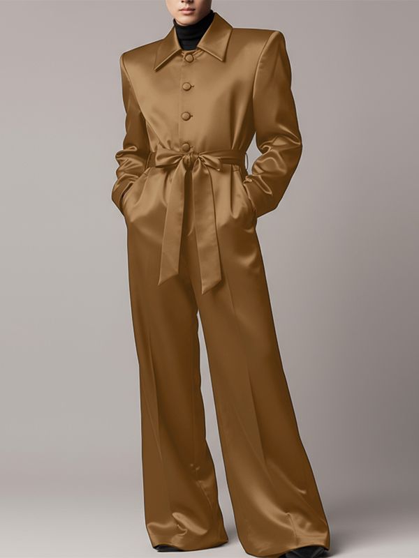 Men's Solid Color Casual Jumpsuit SKUL42437