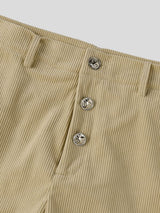 Men's Summer Beach Ribbed Button Fly Short SKUL80348