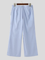 Men's Contrast Color Pleated Patchwork Pant SKUL36645