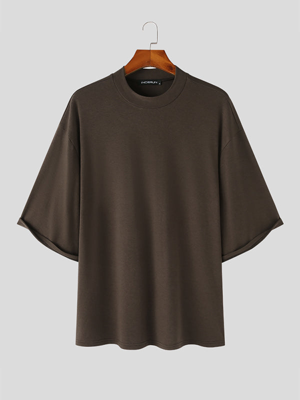 Mens Solid Casual Half Sleeve T-Shirt SKUK13752