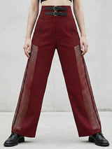 Men's Vertical Mesh Inserts High-Waisted Wide-Leg Pant SKUL59994