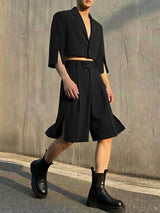 Men's Small Slit Design Casual Two Pieces Outfit SKUL54054