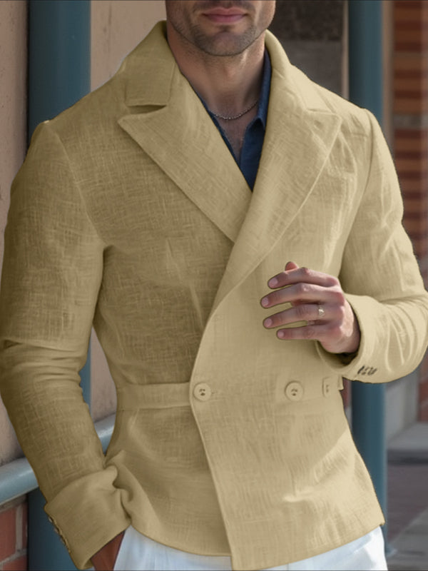 Men's Solid Color Casual Long Sleeve Blazer SKUL23943