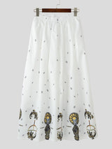 Men's Ethnic Print Ultra-Wide Leg Pant SKUL53147