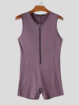 Men's Functional Techwear Half-Zip Deconstructed Leotard Bodysuit SKUL71306