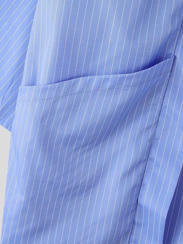 Men's Japanese Zen Striped Patch Pocket Open Front Wide Sleeve Cardigan SKUL72503