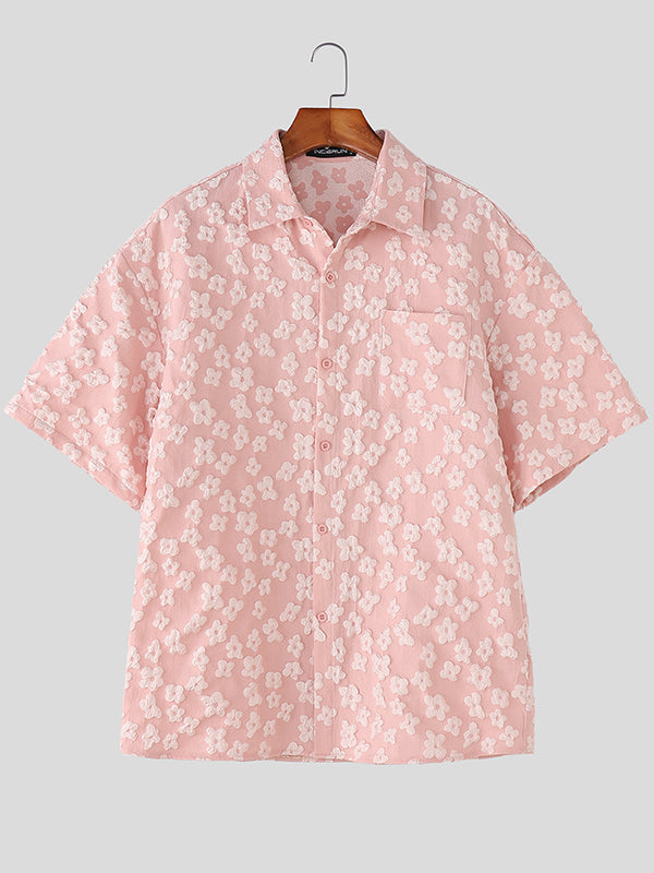 Mens Floral Print Short Sleeve Shirt SKUL19117