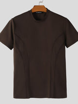 Men's Minimalist Crew Neck Short Sleeve T-shirt SKUL43959