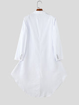 Men's Striped Twist Belt Long Sleeve Blazer SKUL33053