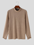 Mens Solid Rib-Knit Long Sleeve Sweater SKUK33374