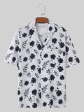 Mens Floral Print Revere Short Sleeve Shirt SKUK51111