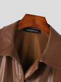 Mens Faux Leather Zip Jacket Crop Top SKUJ97656