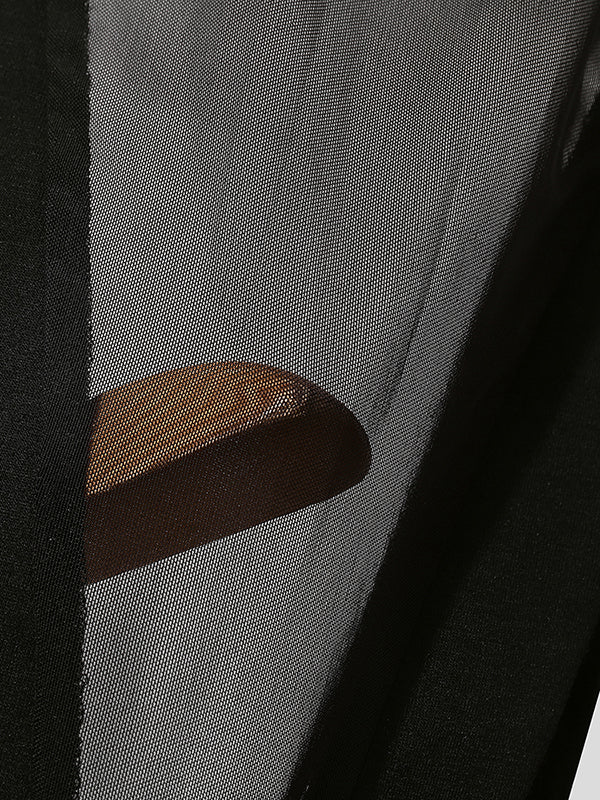 Mens Solid Color Sheer Mesh Drawstring Bodysuit SKUL13027