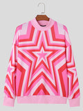 Mens Star Print Knit Pullover Sweater SKUK30795