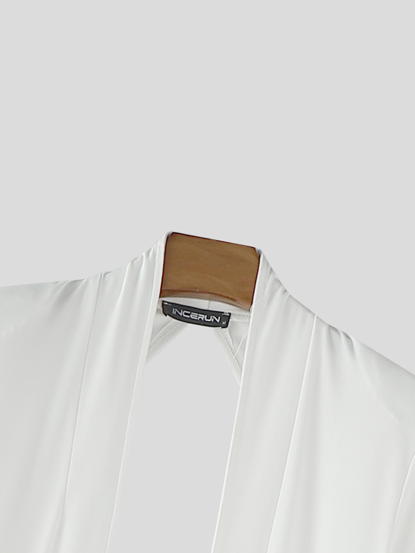 Men's Plush Patchwork Drop Hem Long Sleeve Cardigan SKUL27432