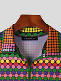 Mens Colorful Polka Dot Print Sleeveless Bodysuit SKUK09781