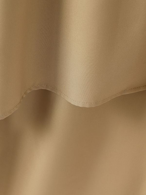 Men's Solid Color Cape Patchwork Long Sleeve Shirt SKUL41538