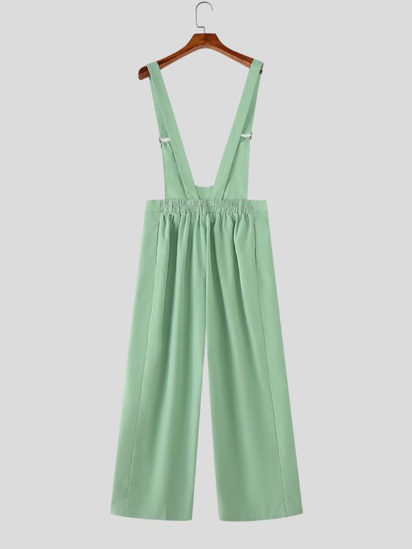 Men's Solid Color Wide Leg Jumpsuit SKUL54423