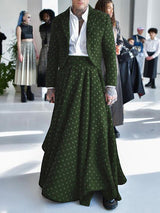 Men's Polka Dot Print Irregular Hem Two Pieces Outfit SKUL25725