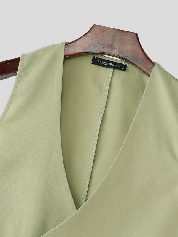 Men's Deconstructed Cross Hem Waistcoat SKUL60073