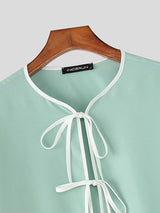 Men's Contrast Tie Long Sleeve Cardigan SKUL50118