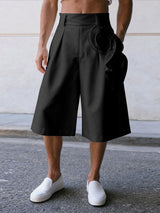 Men's Solid Color 3D Floral Patchwork Casual Short SKUL50068