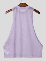 Men's Avant-Garde Sheer Mesh Sideless Extreme Drop Armhole Tank SKUL57085