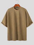 Mens Textured Loose Short Sleeve T-Shirt SKUK07572