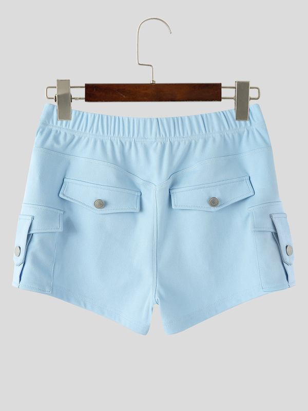 Men's Clubwear Form-Fitting Stretch Cargo Micro Short SKUL77309