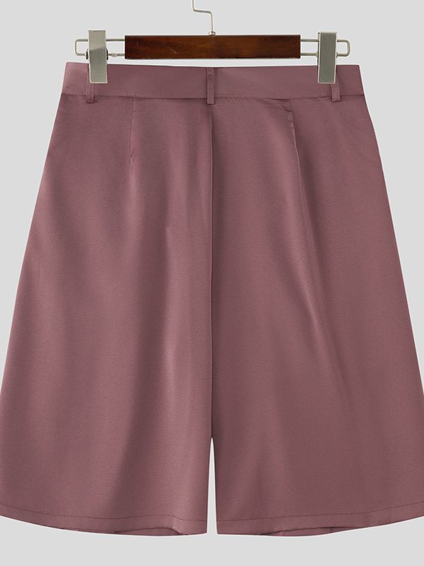 Men's Floral Embroidered Glossy High Waist Short SKUL46155