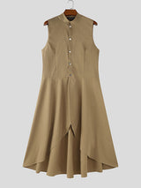 Mens Ruffled Patchwork Sleeveless Blazer SKUL22519