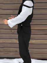 Men's Solid Color Tie Casual Two Pieces Outfit SKUL25825