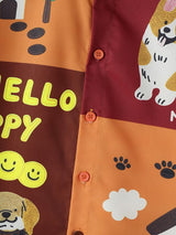 Men's Japanese Harajuku Playful Cartoon Print Short Sleeve Shirt SKUL72692