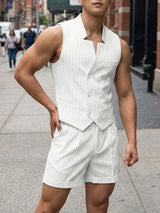 Men's Striped Casual Two Pieces Outfit SKUL52638