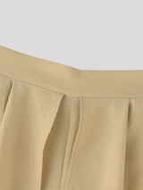 Men's Ruffle Layered Design Wide Leg Long Pant SKUL57654