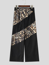 Men's Leopard Print Lace Wide-Leg Pant SKUL66102