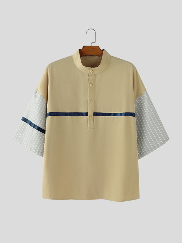 Men's Contrast Stripe Long Sleeve Shirt SKUL29583