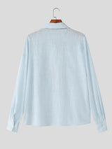 Men's Plaid Tie Chiffon Long Sleeve Shirt SKUL39907