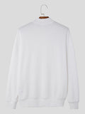 Mens Solid Knit Long Sleeve Pullover Sweater SKUK45463