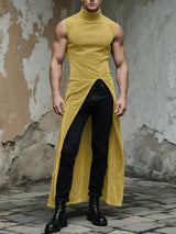 Mens Solid Color Textured Casual Tank SKUL24902