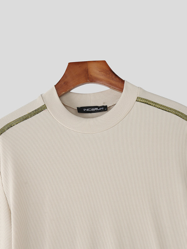 Mens Solid Color Casual Short Sleeve T-Shirt SKUL17000