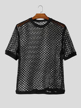 Mens Sheer Mesh Short Sleeve T-Shirt SKUL19709
