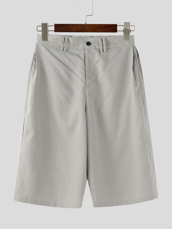 Mens Solid Color Loose Wide-Leg Casual Pant SKUL17898