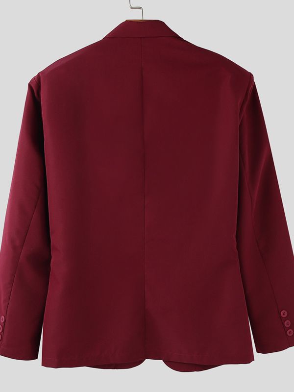 Men's Sheer Mesh Patchwork Long Sleeve Blazer SKUL41244