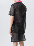 Mens Chiffon See Through Two Pieces Outfits SKUK00058