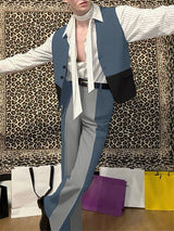 Men's Colorblock Casual Two Pieces Outfit SKUL24987