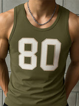 Mens Number 80 Print Casual Tank SKUL16142